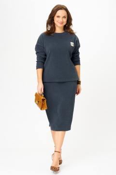 Свитшот, юбка Galean Style 990 темно-синий - фото 3