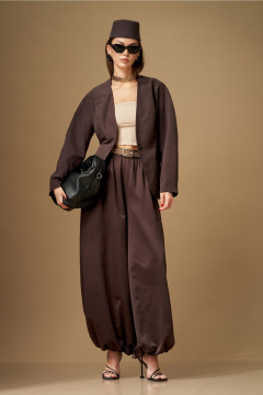 Брюки, жакет, топ N.O.W. 1647 коричневый - фото 1