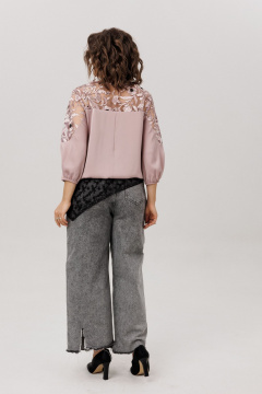 Блуза Anelli 1790 пудровая_вуаль - фото 5