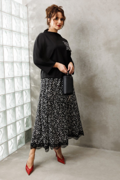 Блуза, юбка Anastasia 1314 черный - фото 3