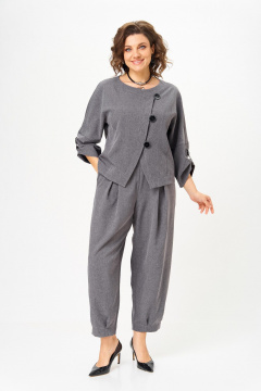 Брюки, жакет Michel chic 1436/1 светло-серый - фото 1