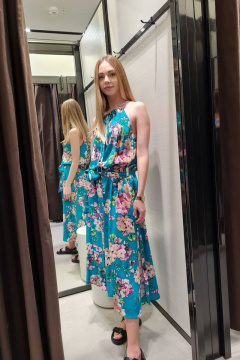 Shymoda 1126-20 бирюзовый/цветы