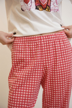 Капри, футболка Купалинка 649716.158-164 к.экрю,клетка - фото 5