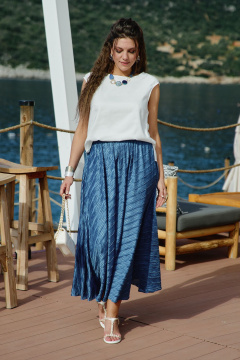 Блуза Vittoria Queen 27143бл молоко - фото 5