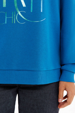 Джемпер, свитшот Nelva 23492 арктический синий - фото 4