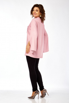 Рубашка Avenue 0350 полоска_розовый+молочный - фото 3