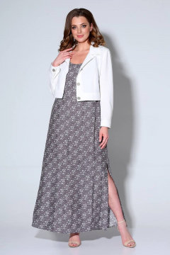 Платье и жакет летний повседневный стиль из текстиля Liona Style 589 /1 - фото 1