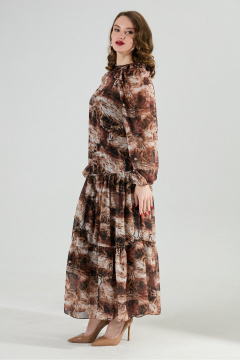 Платье NikVa 1025-1 тигровая абстракция - фото 3