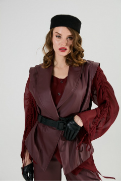 Жилет, ремень NikVa 1027-2 бордо - фото 3