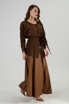 Блуза NikVa 1029-2 шоколад - фото 3