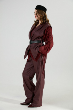 Брюки NikVa 705-20 бордо - фото 4
