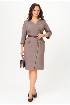 Платье Твой имидж 2322 бежевый_в_клетку - фото 3