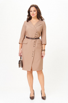 Платье Твой имидж 2327 бежевый_в_полоску - фото 2