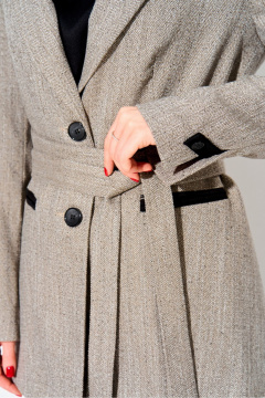 Брюки, жакет Laikony L-743 елочка_бежевый - фото 3