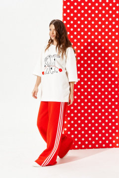 Брюки ELLETTO LIFE 2381 красный - фото 3