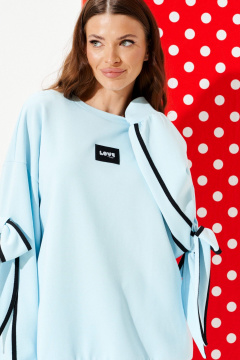 Свитшот ELLETTO 3950 голубой - фото 4