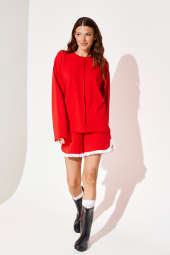 Джемпер, шорты ELLETTO 5330 красный - фото 1