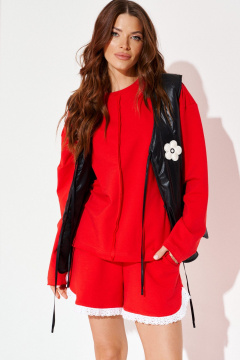 Джемпер, шорты ELLETTO 5330 красный - фото 3