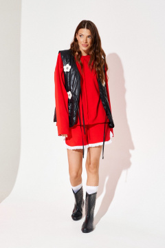 Джемпер, шорты ELLETTO 5330 красный - фото 2