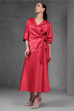 Блуза, юбка Erika 1748 красный - фото 1