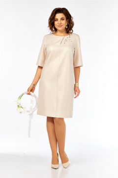 Платье Ольга Стиль С-980светло-бежевый - фото 3