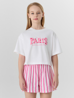 Футболка, шорты Mark Formelle 397764/25-39435П-0 белый_розовая_полоска_1_сл_на_пол - фото 1
