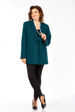 Жакет Ольга Стиль С-986 морская-волна - фото 4