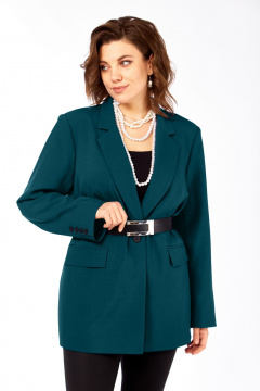 Жакет Ольга Стиль С-986 морская-волна - фото 2