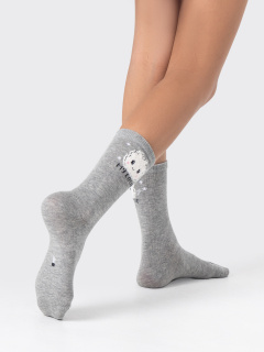 Носки Mark Formelle 430K-3373/B4-25430K-1 серый_меланж_рис.3373 - фото 2