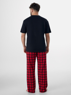 Брюки, футболка Mark Formelle 591039/25-5001ПП-0 черный_черная_клетка_на_красном_3_сл_на_пол - фото 1