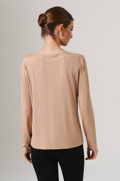 Лонгслив Nelva 23121 бежевый - фото 3