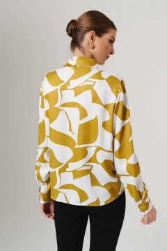 Блуза Nelva 23144 оливковый принт - фото 4