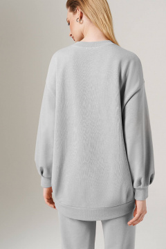 Свитшот Nelva 23148 серый - фото 3