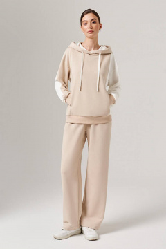 Худи Nelva 23151 бежевый/молочный - фото 2