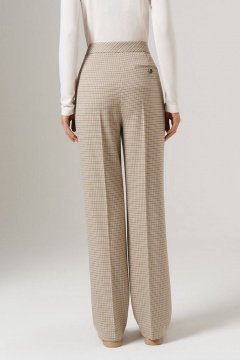 Брюки Nelva 31091 бежево-оливковый клетка - фото 5