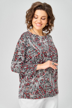 Джемпер Bliss 9402 белый_красный - фото 5