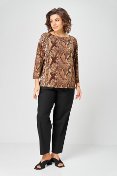 Джемпер Bliss 9402 коричневый_змея - фото 4