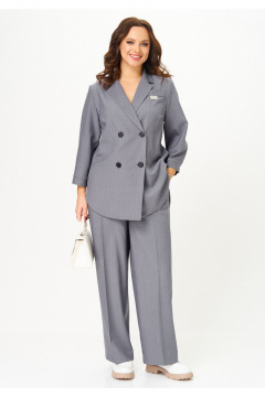 Брюки, жакет Твой имидж 2331 серый_в_полоску - фото 4