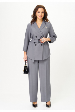 Брюки, жакет Твой имидж 2331 серый_в_полоску - фото 1