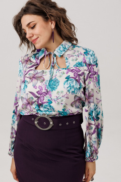 Блуза Anelli 1806 розы_лилии_пионы - фото 4