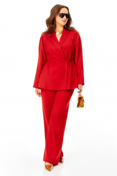 Брюки, жакет Ольга Стиль С-993 красный - фото 3