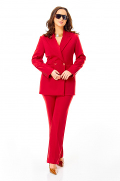 Брюки, жакет, жилет Ольга Стиль С-992 красный - фото 4