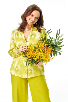 Блуза, брюки Ольга Стиль С-995 желтый - фото 3