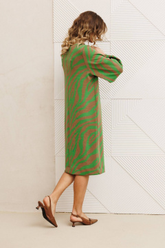 Платье Gizart 7385/1 бежево-зеленый - фото 3