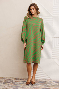 Платье Gizart 7385/1 бежево-зеленый - фото 1