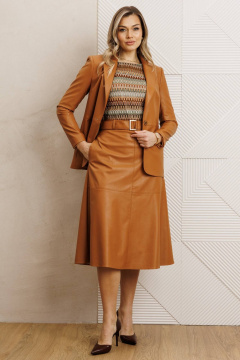 Жакет, топ, юбка Мода Юрс 25-2850 рыжий - фото 1
