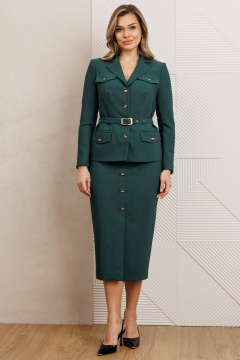 Жакет, юбка Мода Юрс 25-2935 малахит - фото 1