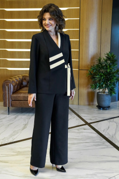 Брюки, жакет Alani Collection 2280 черный - фото 1