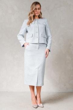 Жакет, юбка Erika 1751 голубой - фото 1