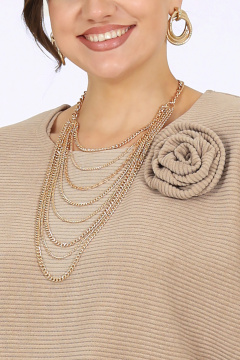 Джемпер, платье Ninele 7521 бежевый - фото 3